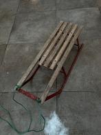 Vintage Houten Slee met IJzeren Frame, Ophalen, Gebruikt, Overige merken