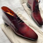 Nieuw Santoni Half hoog met bruin wijn rood kleur maat 11, Nieuw, Bruin, Veterschoenen, Santoni