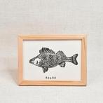 Linoleumsnede print Baars, handgemaakt, 10x15 cm incl lijst, Minder dan 50 cm, Oorspronkelijke maker, Nieuw, Ophalen of Verzenden