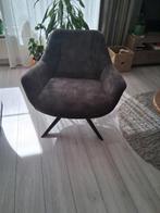 Draai fauteuil Kleur groen zwarte metalen poot, Ophalen, Zo goed als nieuw