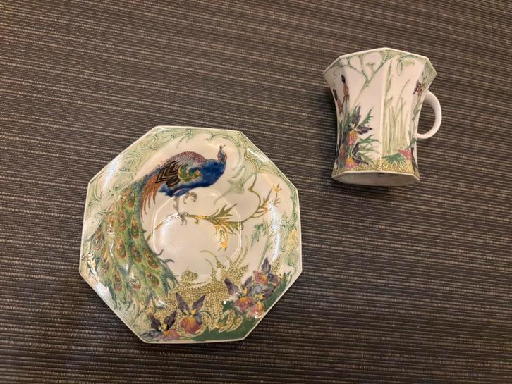 Rozenburg den Haag pauw eierschaal Porcelein plateel, Antiek en Kunst, Antiek | Keramiek en Aardewerk, Ophalen of Verzenden