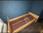 Seniorenbed met elektrische lattenbodem eenpersoons, Ophalen, 90 cm, Eenpersoons, Beige