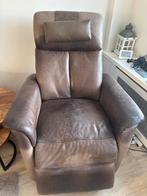 Sta-op stoel (L formaat) leder met afstandsbediening, Huis en Inrichting, Fauteuils, Ophalen of Verzenden, Gebruikt, Leer, 75 tot 100 cm