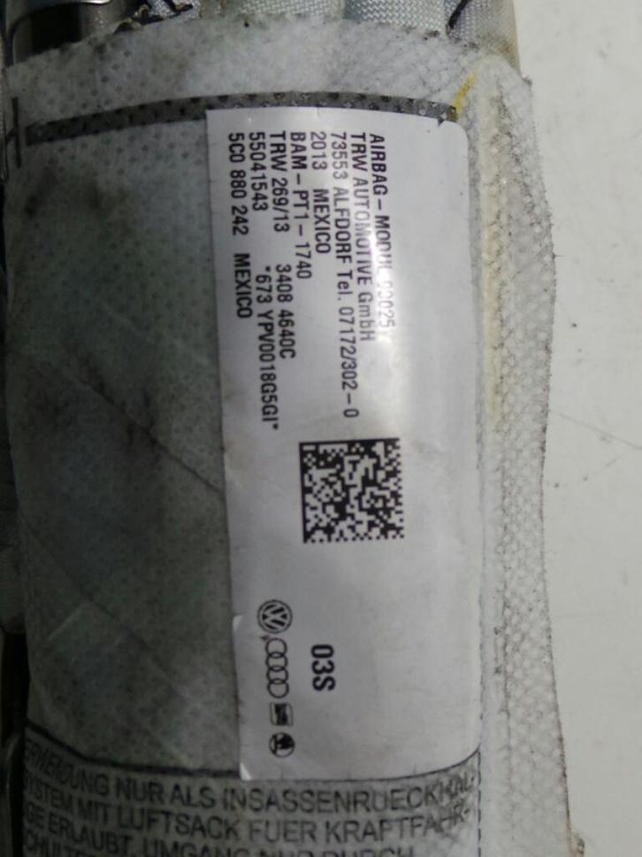 VOLKSWAGEN JETTA [R_AIR_BAG] 2013, Auto-onderdelen, Elektronica en Kabels, Gebruikt, ARN erkend, Stiba lid, Erkend duurzaam, Ophalen of Verzenden