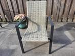 2 MOOIE WICKER TUINSTOELEN MET ALUMINIUM FRAME. (ALS NIEUW), Ophalen, Zo goed als nieuw, Wicker, Stapelbaar