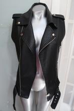 zwarte lederlook bodywarmer Drole de Copine S, Zwart, Ophalen of Verzenden, Zo goed als nieuw, Maat 36 (S)