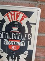 Decoratief Nederlands Art Deco Thee Metalen Wandbord, Antiek en Kunst, Ophalen of Verzenden