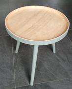 Bijzettafeltje hout groen rond driepoot, Ophalen, Minder dan 45 cm, Minder dan 55 cm, Gebruikt