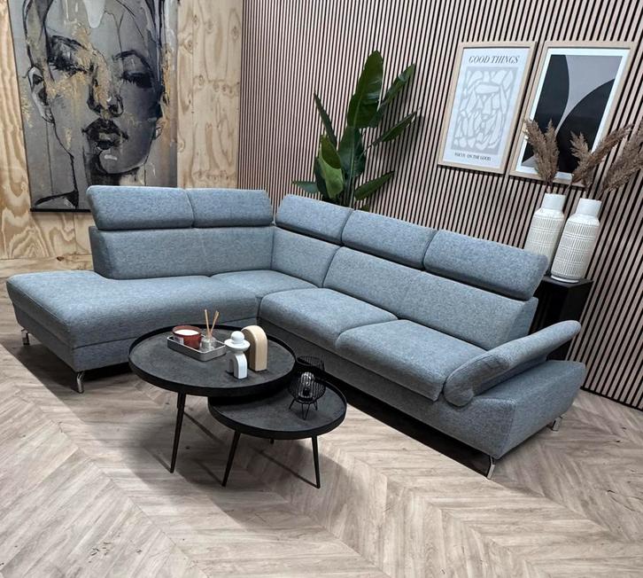 ZGAN Montel Modena Hoekbank - Grijs - 270 x 210, Huis en Inrichting, Banken | Bankstellen, Zo goed als nieuw, Hoekbank, Vierpersoons of meer