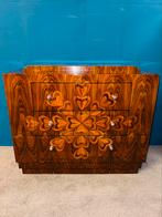 Uniek Art Deco ladekastje vintage notenhouten commode, Antiek en Kunst, Antiek | Meubels | Kasten, Ophalen
