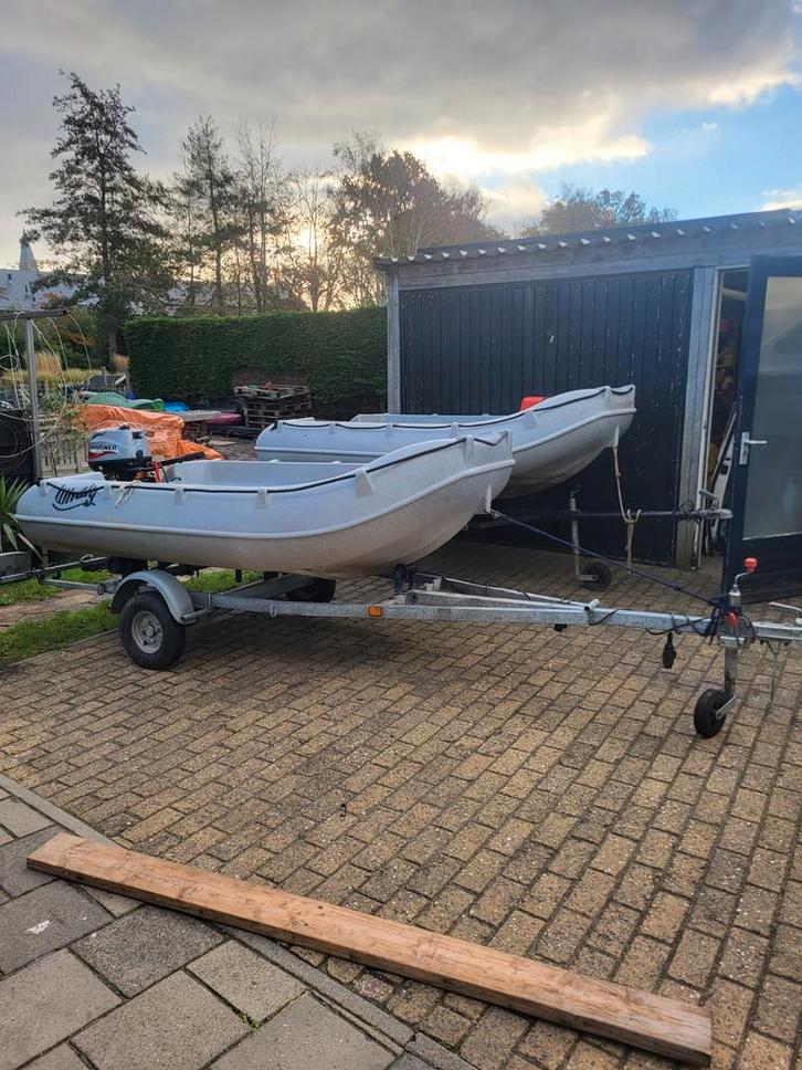 Whaly 270 met 5 pk 4takt en trailer, Watersport en Boten, Vis- en Consoleboten, Zo goed als nieuw, Tot 10 pk, 3 tot 6 meter, Benzine