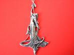 Mooie Zilveren Jugendstill Hanger aan fijne zilveren Ketting, Sieraden, Tassen en Uiterlijk, Antieke sieraden, Verzenden, Zilver
