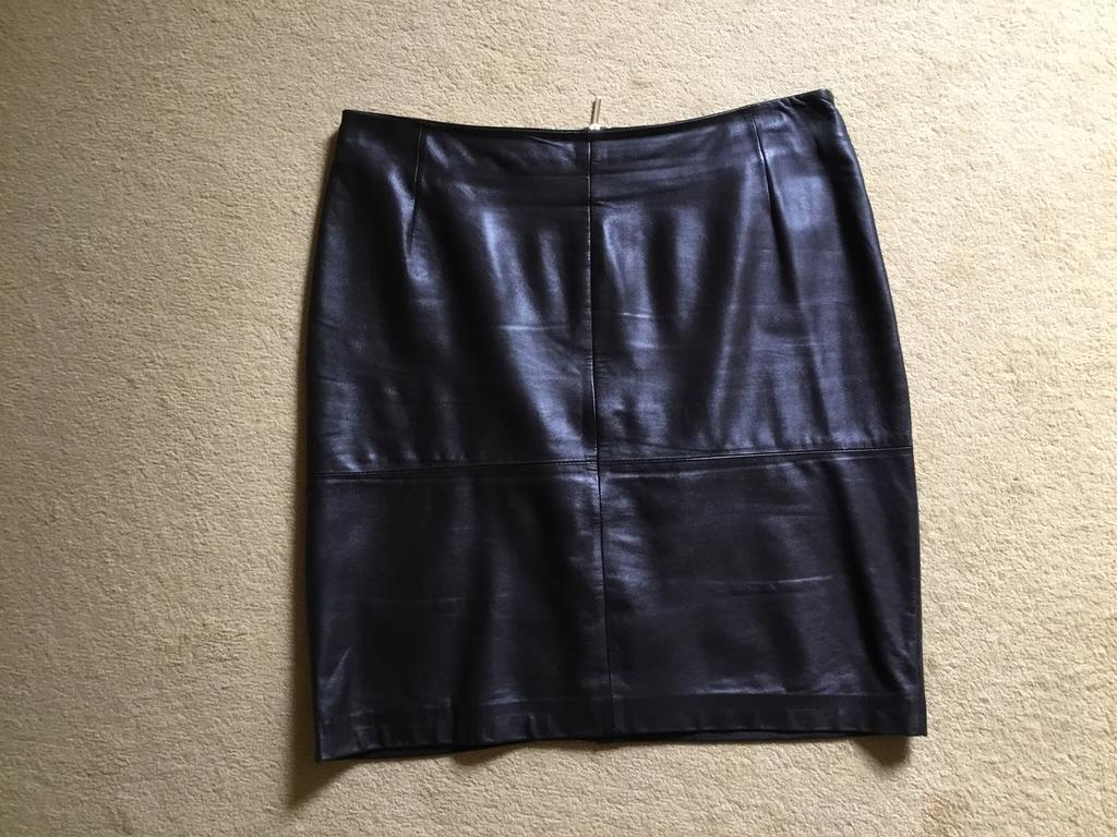 Purdey rok leer, Ophalen of Verzenden, Zo goed als nieuw, Maat 38/40 (M), Bruin