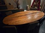 Ovale Mango Houten Eettafel - 240x120cm, Huis en Inrichting, Tafels | Eettafels, Ophalen, Gebruikt, 100 tot 150 cm, 200 cm of meer