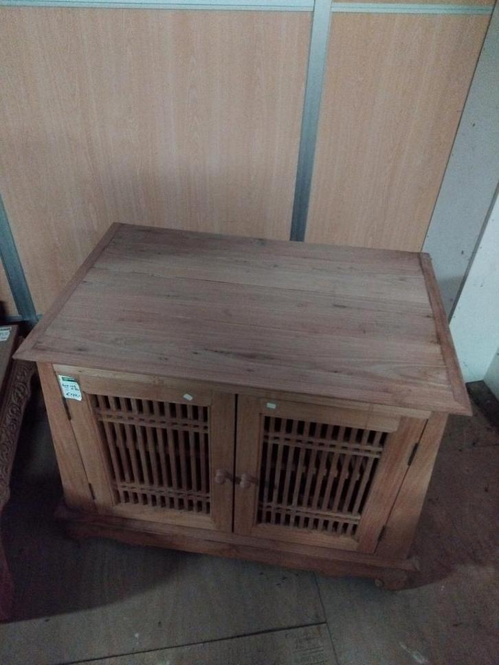 Houten kastje met deurtjes, Huis en Inrichting, Kasten | Televisiemeubels, Gebruikt, Minder dan 100 cm, Minder dan 50 cm, Minder dan 25 cm