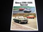 Simca 1301/1501 Special, inclusief Tourist, september 1973, Ophalen of Verzenden, Zo goed als nieuw, Overige merken
