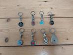 Sleutelhangers muntjes supermarkt winkelwagenmuntjes, Ophalen of Verzenden