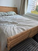 Rieten bed, Huis en Inrichting, Ophalen of Verzenden, Gebruikt, Tweepersoons