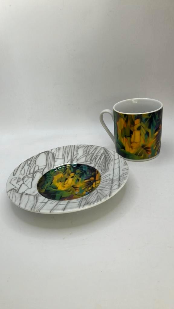 Arte de Café, 2 kop- en schotels, Amaya Salazar., Verzamelen, Merken en Reclamevoorwerpen, Ophalen of Verzenden