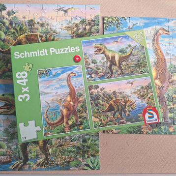 Schmidt puzzel 3x48 stukjes Dino Dinosaurus  beschikbaar voor biedingen