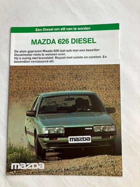Autobrochure/Autofolder: Mazda 626 Diesel       1983      NL, Ophalen of Verzenden, Nieuw, Overige merken