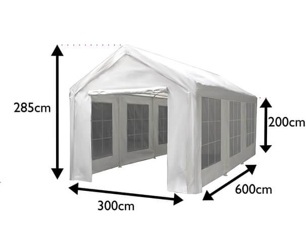 Huur Partytent, partytent huren, huur tent 3x6, Ophalen of Verzenden, Zo goed als nieuw, 5 tot 8 meter