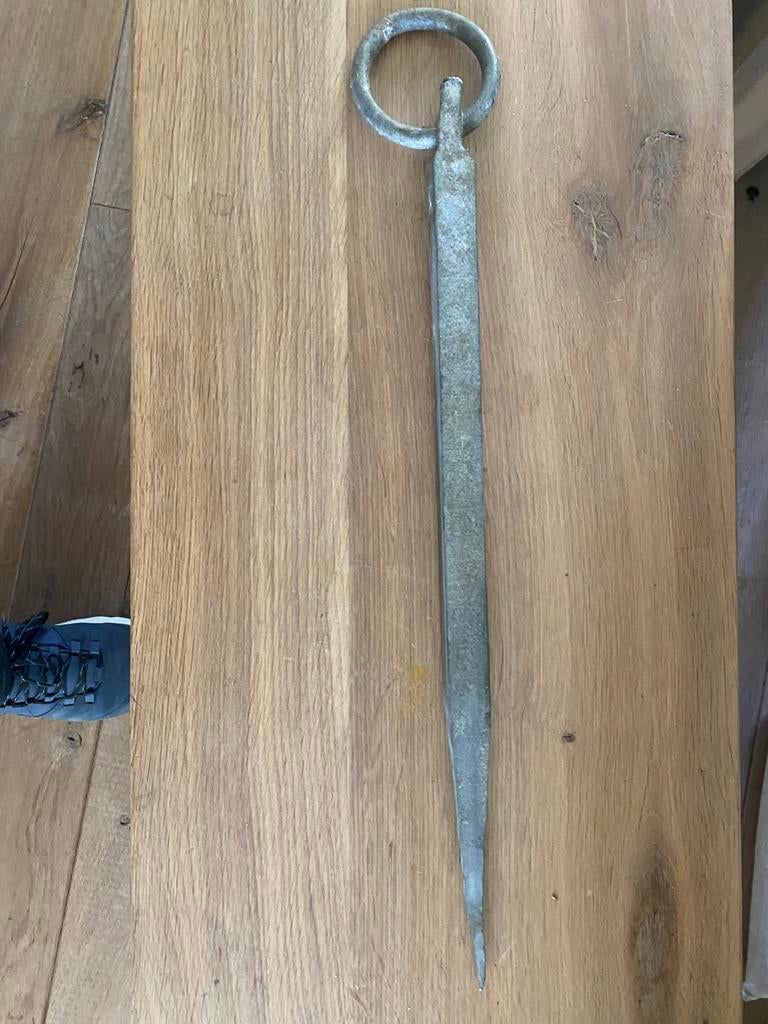 Grote Gegalvaniseerde Meerpen  44 cm landanker haring, Watersport en Boten, Ophalen of Verzenden, Gebruikt, Overige typen