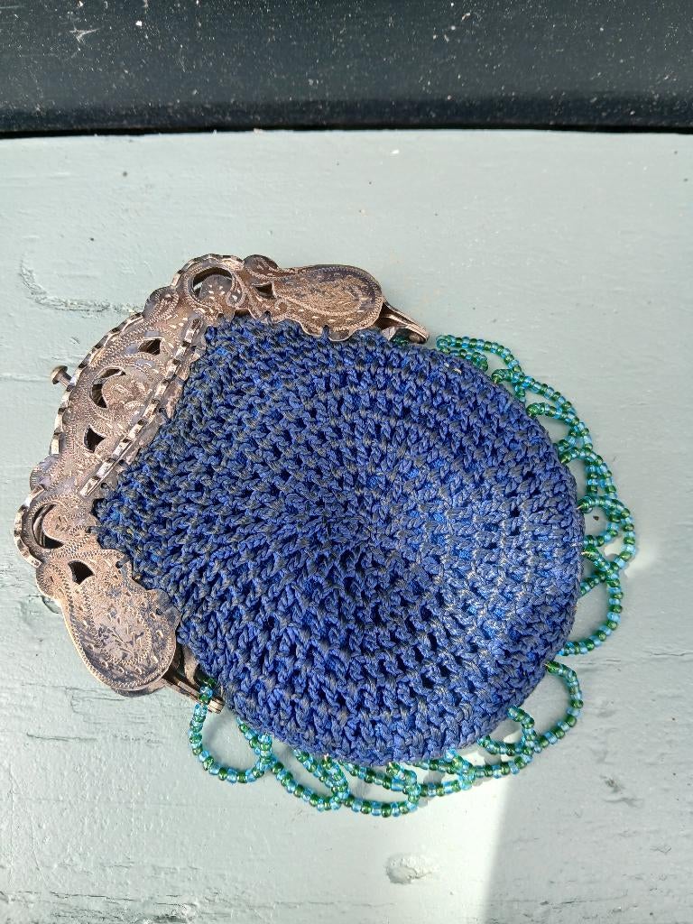 antiek beugelbeursje - beugelbeursje met zilveren beugel, Antiek en Kunst, Verzenden