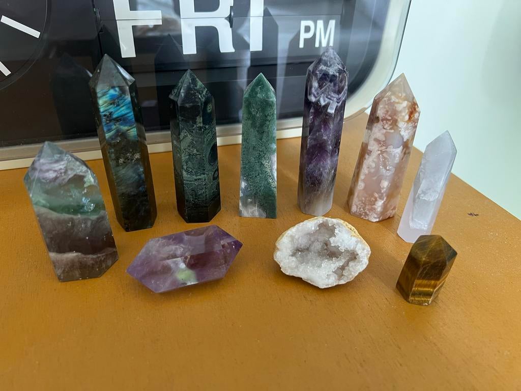 Diverse Kristallen Collectie: Torens, Slabs & Ruwe Stenen, Sieraden, Tassen en Uiterlijk, Edelstenen, Ophalen of Verzenden, Zo goed als nieuw