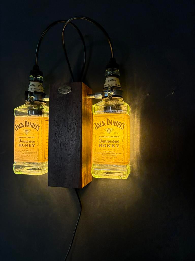 Jack Daniel’s Wandlamp, Huis en Inrichting, Lampen | Wandlampen, Ophalen of Verzenden, Nieuw, Glas, Mancave, vaderdag