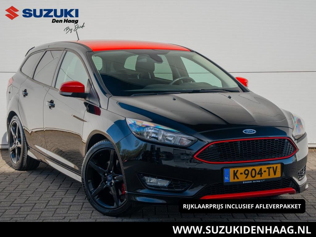 Ford Focus Wagon 1.5 Red Edition ST- Line 150PK | Parkeersen, 12 maanden, 4 cilinders, Zwart, Handgeschakeld