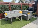 Mooie Dining Loungeset Tuinset, Ophalen, Gebruikt, Wicker, Bank