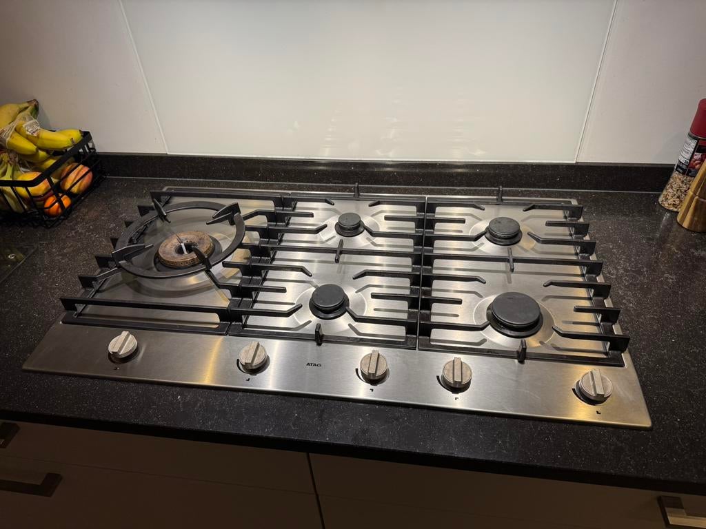 Atag gaskookplaat HG9511EBA 5-pits inbouw, Ophalen, Zo goed als nieuw, Inbouw, Gas