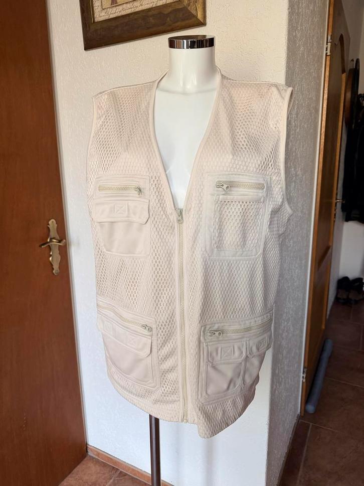 Heren Sport Bodywarmer XXL met Veel Zakken, Kleding | Heren, Bodywarmers, Zo goed als nieuw, Overige maten, Beige, Ophalen of Verzenden