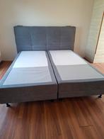 Boxspring elektrisch verstelbaar grijs, Ophalen, Gebruikt, Tweepersoons, 180 cm