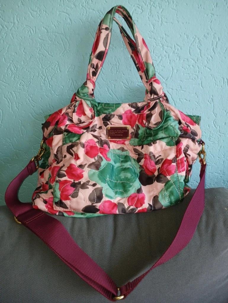 Marc Jacobs workwear vintage tas shopper print kleurrijk, Verzenden, Gebruikt, Roze, Shopper