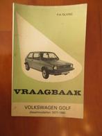 VRAAGBAAK, VOLKSWAGEN GOLF, autoboek, Ophalen of Verzenden