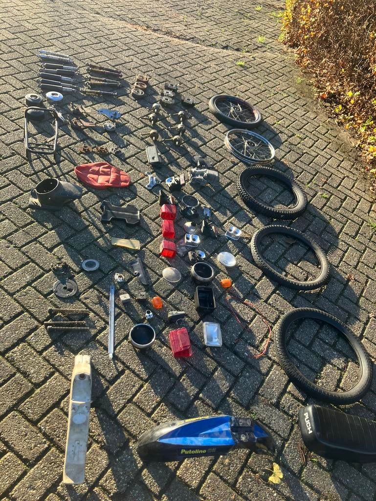 Partij puch onderdelen, Fietsen en Brommers, Ophalen, Zo goed als nieuw, Overige typen