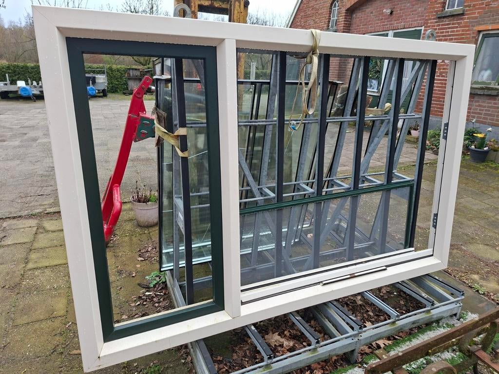 NIEUW kunststof kozijnen, Kunststof, Raamkozijn, 75 tot 150 cm, Ophalen