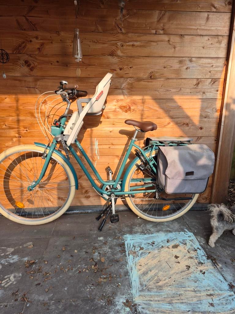 Mooie fiets met zitje en tassen, Ophalen, 1 zitje, Zo goed als nieuw, Overige merken