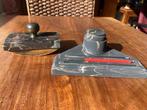 Art deco marmeren pennesethouder met inktpot, Verzenden
