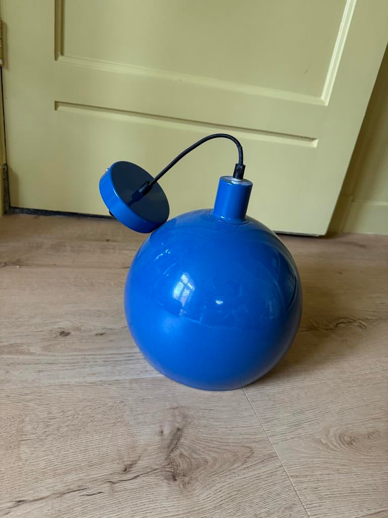 Blauwe hanglamp van Kwantum, Ophalen, Nieuw, Metaal, Minder dan 50 cm