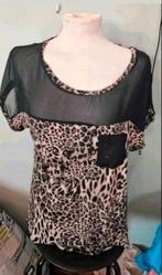 Coolcat tijgerprint blouse, Maat 38/40 (M), Zwart, Ophalen of Verzenden, Zo goed als nieuw