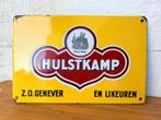 Emaille reclamebord Hulstkamp Genever en Likeuren, Ophalen of Verzenden, Gebruikt, Reclamebord