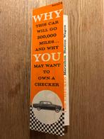 1960 Checker kleine brochure, Ophalen of Verzenden, Zo goed als nieuw, Overige merken