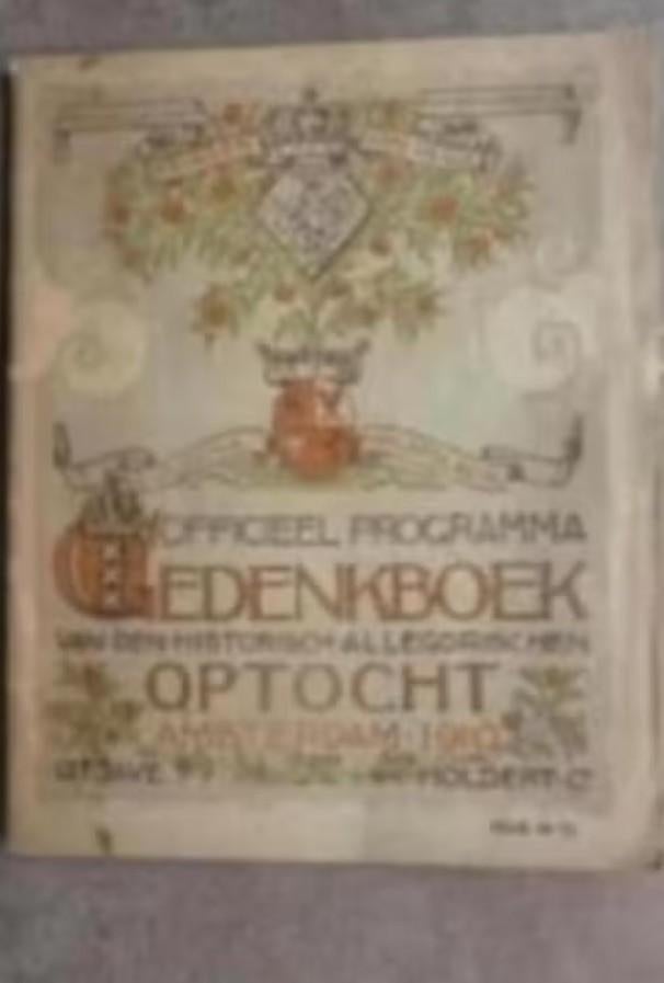 Officiele Programma Gedenkboek Optocht Amsterdam 1910, Ophalen of Verzenden, 20e eeuw of later, Gelezen