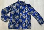 Blauwe blouse met tijgerprint - Maat M van Pescara, Maat 38/40 (M), Blauw, Ophalen of Verzenden, Zo goed als nieuw