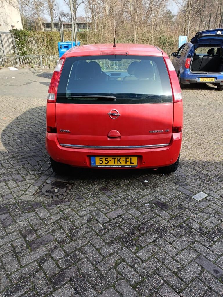 Opel Meriva 1.6 16V 77KW Easytronic 2006 Rood, 15 km/l, 4 cilinders, Origineel Nederlands, 1200 kg
