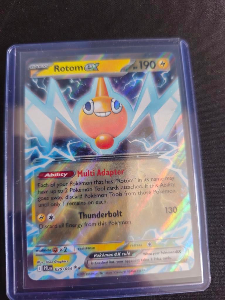 Rotom ex 029/094 - Pokémon Kaart (Penny Sleeve & Toploader), Ophalen of Verzenden, Zo goed als nieuw, Losse kaart, Foil