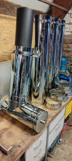 Rvs Dubbelwandig 150mm kachelpijp schoorsteen materialen, Ophalen of Verzenden